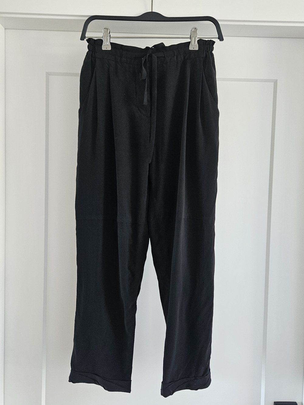 Aritzia Wilfred Black 100% Silk Womens Trousers Sz Small Drawstring